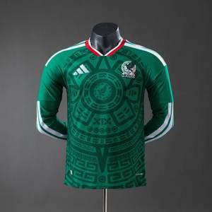 México · 2026 Titular Manga longa · Versão jogador